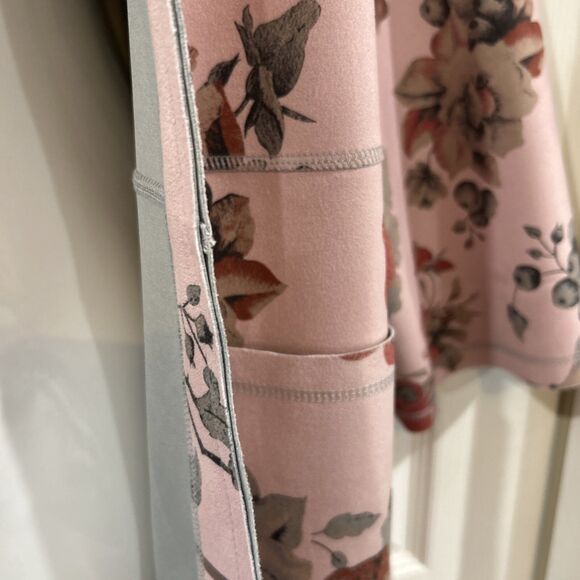 Philosophy Pink Floral Faux Leather Suede Duster Long Jacket Plus Size 1X - Picture 8 of 14